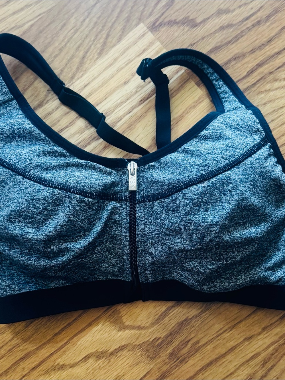Victoria’s Secret Sport Front-Zip Support Sports Bra - Gray/Black